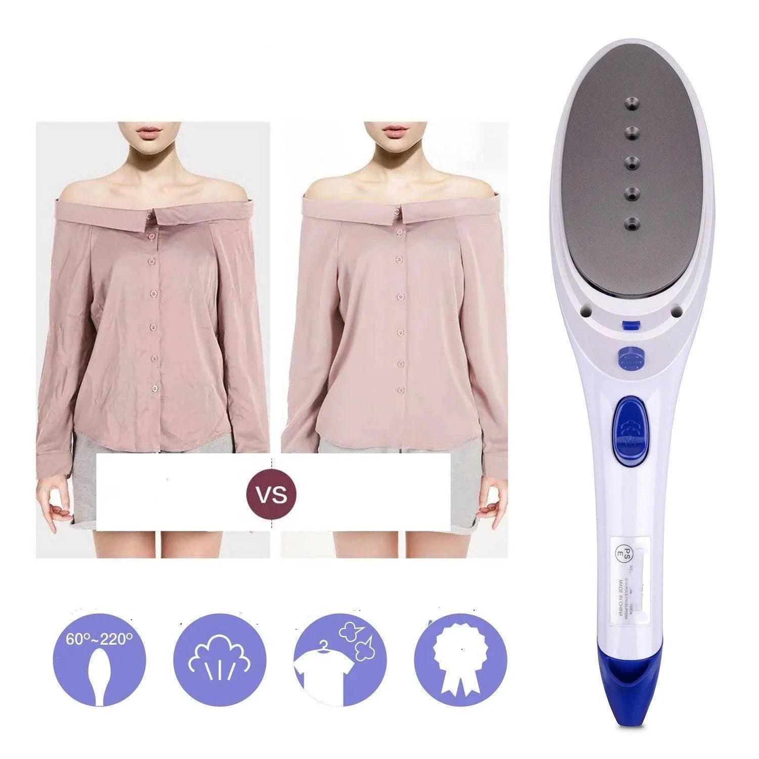 portable garment steamer | handheld clothes iron | travel steam brush | ultrasonic cleaning