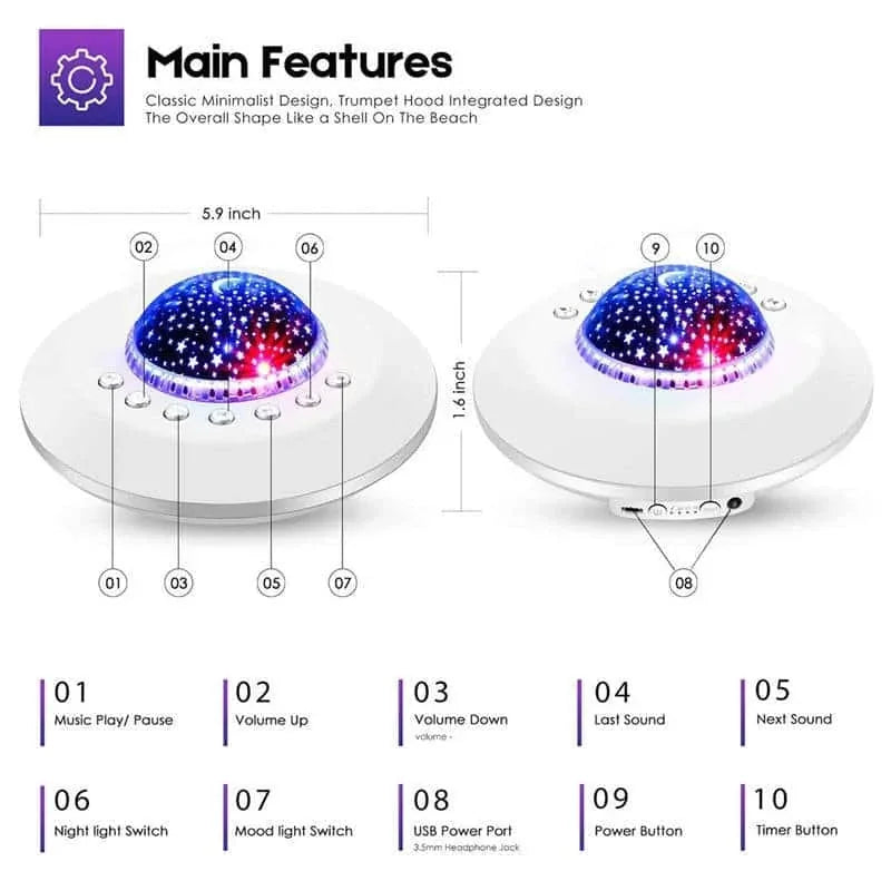 white led night light | baby sleep aid lamp | nursery room lighting | ultrasonic cleaning