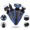 rechargeable electric shaver | triple blade razor for men | 4-in-1 grooming kit | energy saving