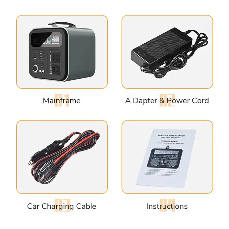 large capacity power bank | portable solar generator | outdoor camping power supply | energy saving