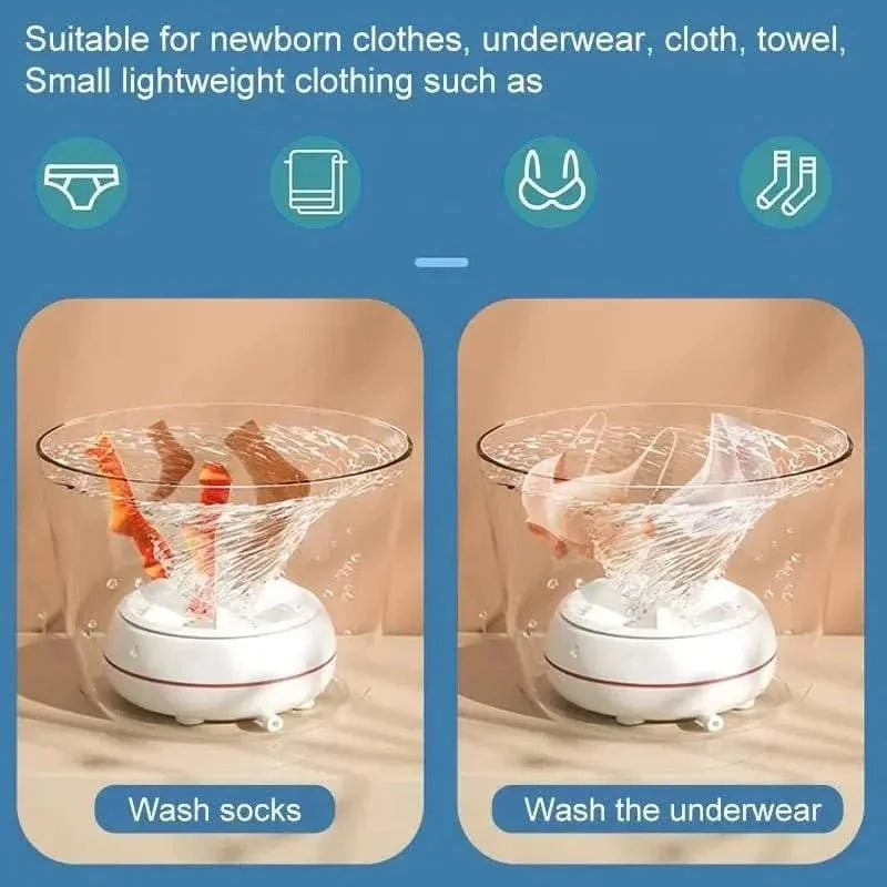 portable turbine washing machine | compact mini washer | lightweight laundry appliance | energy saving