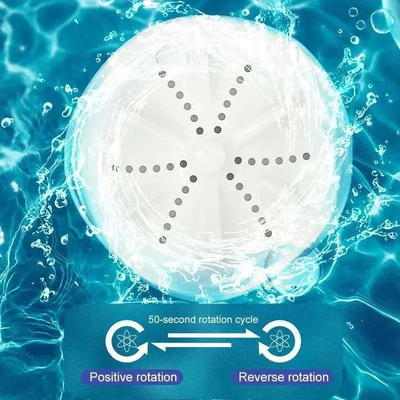 portable turbine washing machine | compact mini washer | lightweight laundry appliance | ultrasonic cleaning