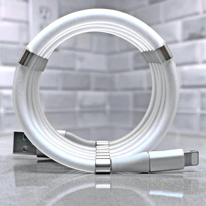 fast charging magnetic cable | durable nylon braided cable | 3-in-1 magnetic charging cord | energy saving