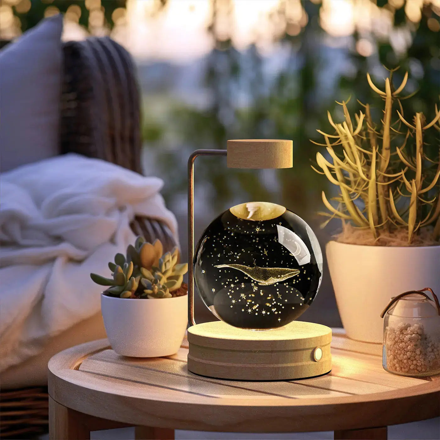 Crystal Ball Cosmic Dinosaur Indoor Night Light USB Power Warm Bedside Light Birthday Gift Night Lamp Shoppergetty