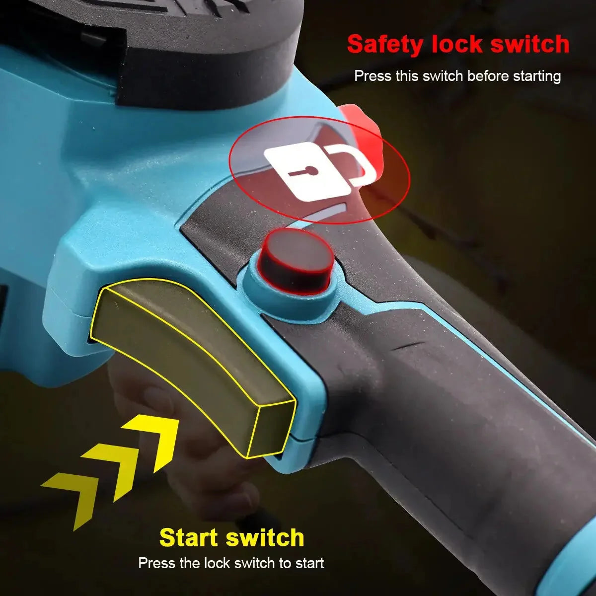 w brushless motor | 8-inch cutting bar | cordless electric chainsaw | ultrasonic cleaning