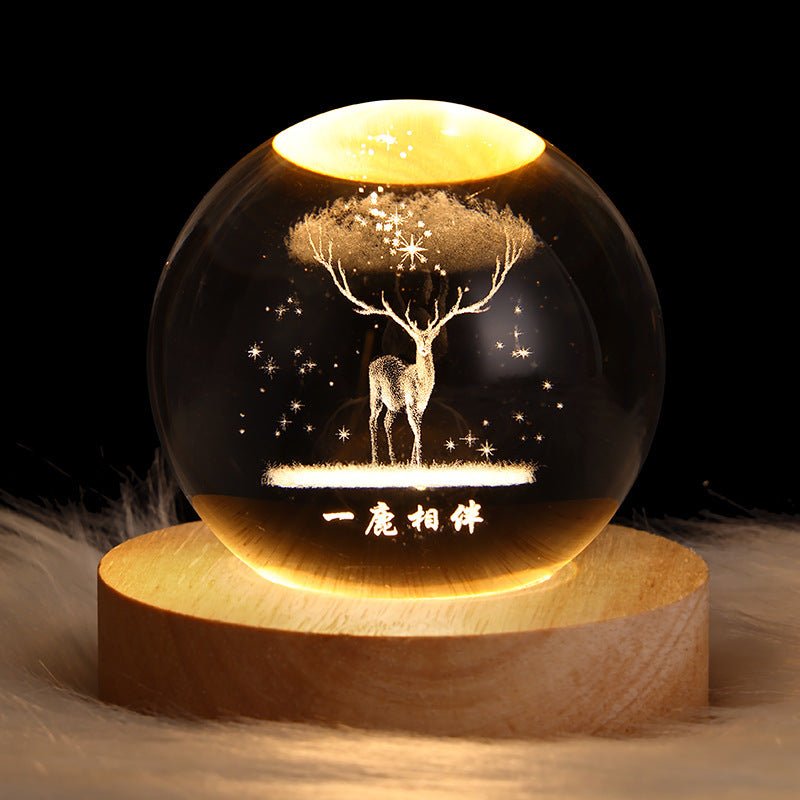 Luminous Crystal Ball Night Lamp - Starry Sky Projection