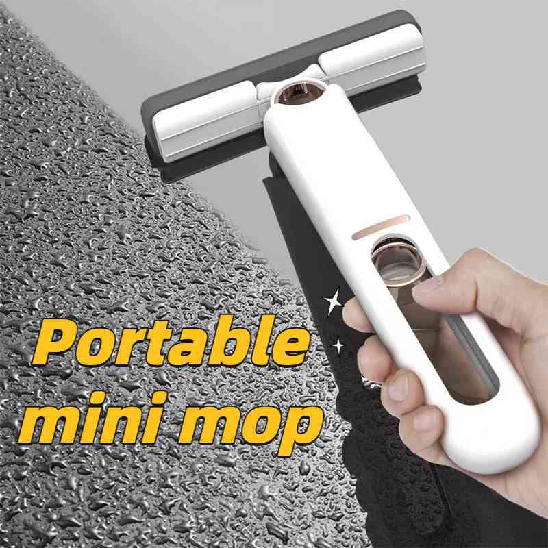 New Portable Self - NSqueeze Mini Mop, Lazy Hand Wash - Free Strong Absorbent Mop Multifunction Portable Squeeze Cleaning Mop Desk Window Glass Cleaner Kitchen Car Sponge Cleaning Mop Home Cleaning Tools