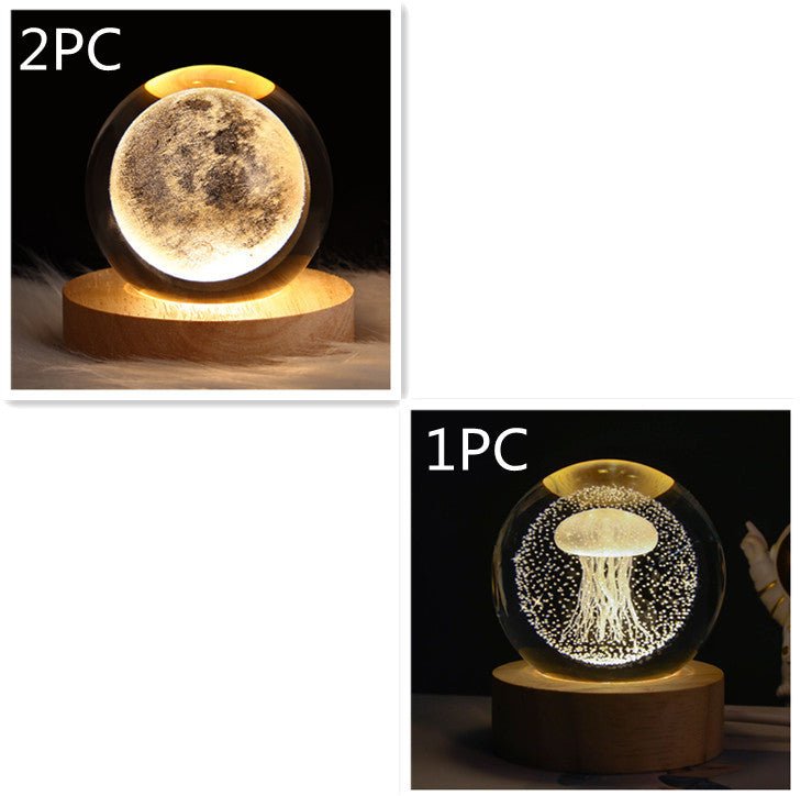 Luminous Crystal Ball Night Lamp - Starry Sky Projection