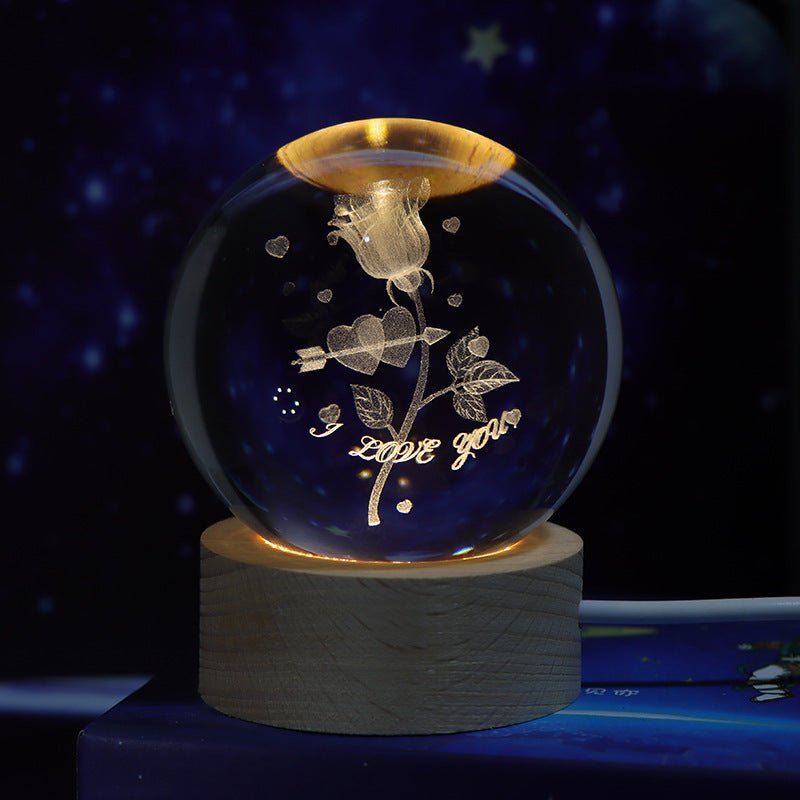 Luminous Crystal Ball Night Lamp - Starry Sky Projection