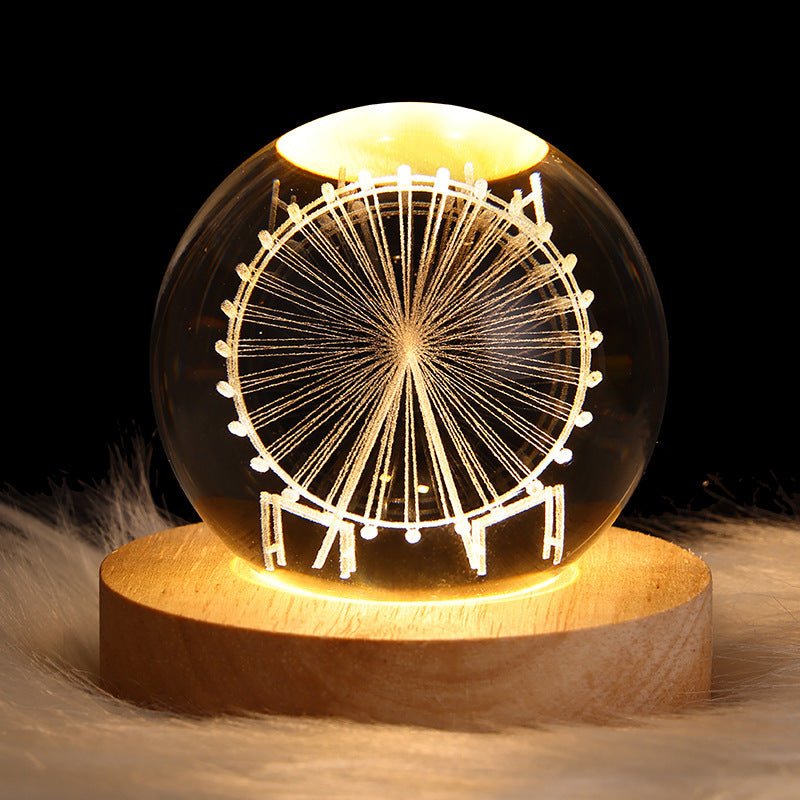 Luminous Crystal Ball Night Lamp - Starry Sky Projection