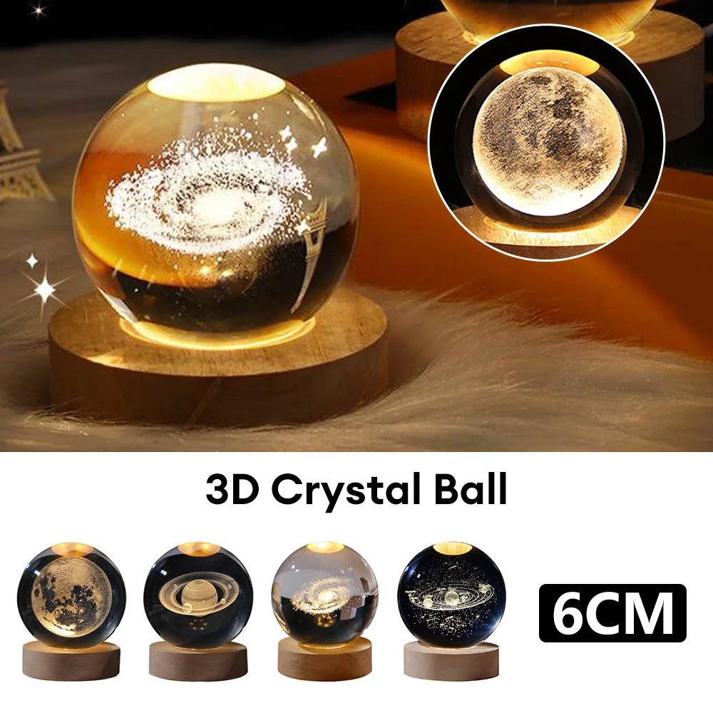 Luminous Crystal Ball Night Lamp - Starry Sky Projection