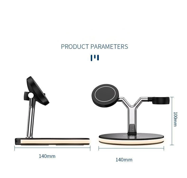 15w fast wireless charging | compact charging stand | apple magsafe compatible | energy saving