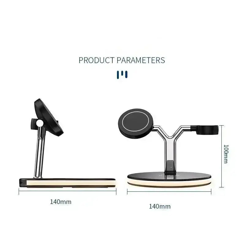 Nova 3-in-1 fast wireless charging station - journey. A sleek 15W MagSafe charger that combines cutting-edge technology with home decor elegance.
