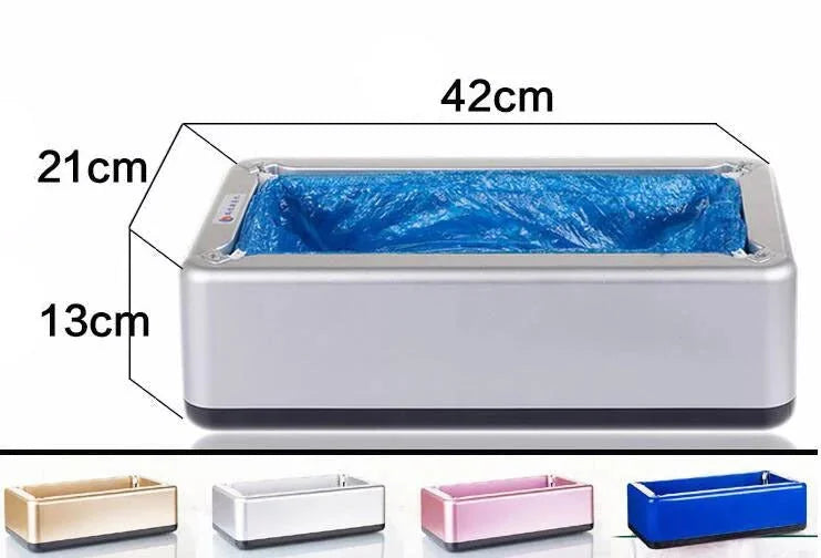 disposable overshoe machine | automatic overshoe dispenser | hygienic foot cover machine | ultrasonic cleaning
