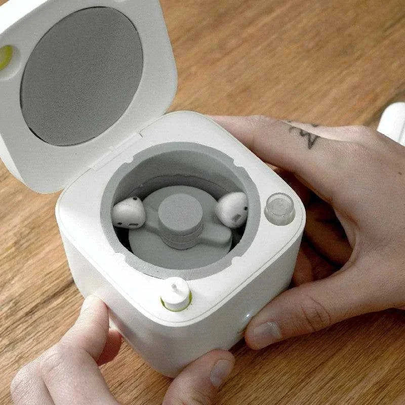 automatic earphone cleaner | wireless earbuds cleaning kit | portable airpods washer | ultrasonic cleaning