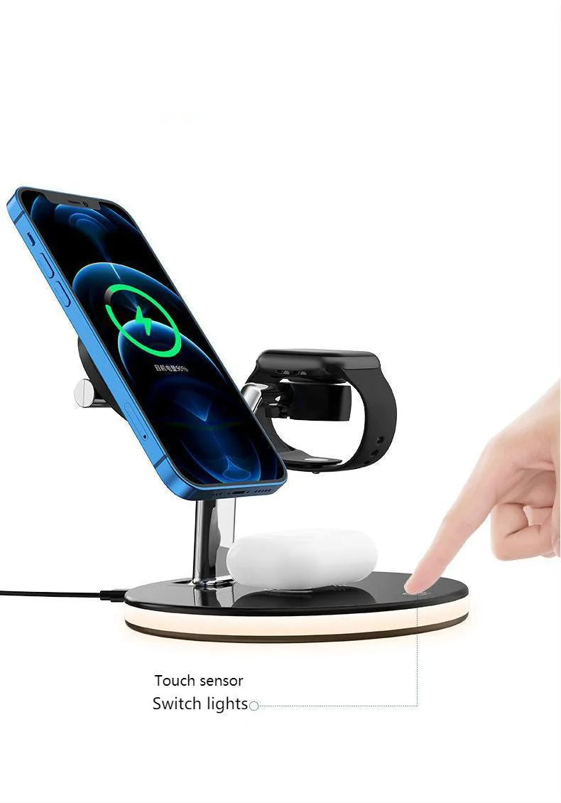 15w fast wireless charging | compact charging stand | apple magsafe compatible | ultrasonic cleaning