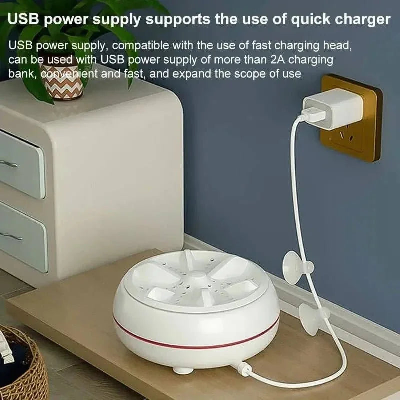 portable turbine washing machine | compact mini washer | lightweight laundry appliance | ultrasonic cleaning