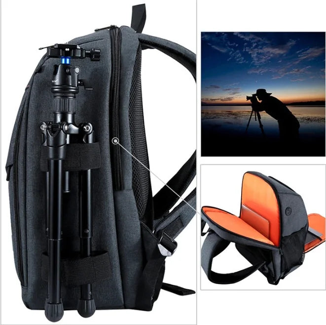 waterproof camera backpack | dslr camera bag with padding | durable nylon construction | ultrasonic cleaning